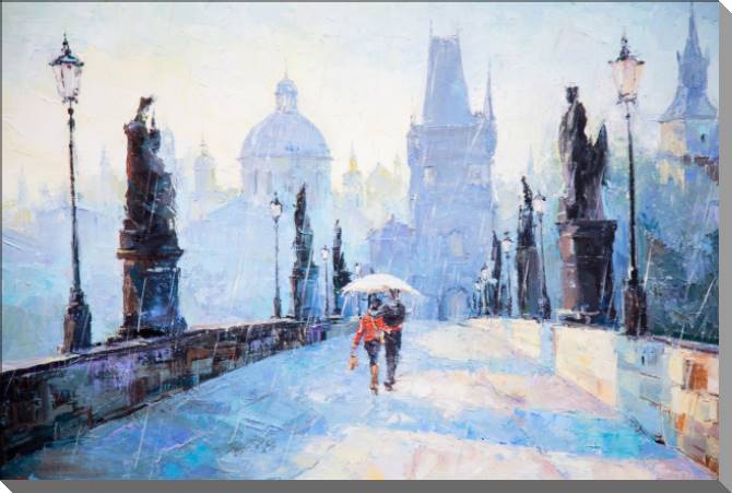 Paintings on canvas Lovers in the rain