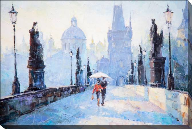 Paintings on canvas Lovers in the rain