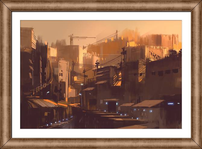 Картины в рамке, багете City Sepia