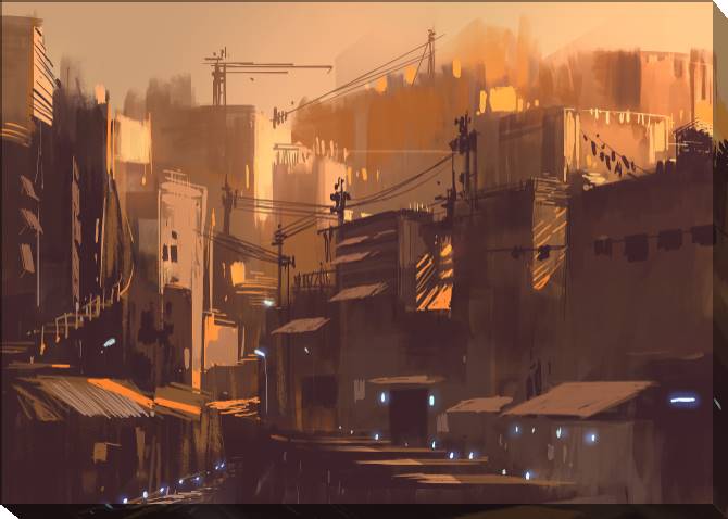 Картины на холсте City Sepia