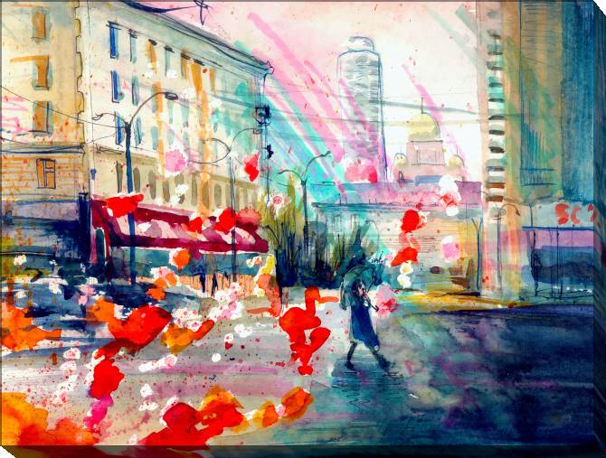 Картины на холсте Autumn city