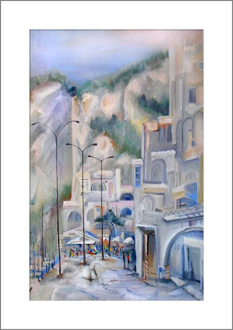 Купить и печать на заказ Картины, фото с паспарту Остров Капри