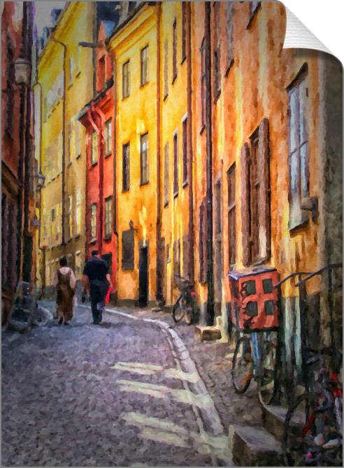 Картины на холсте Old picturesque street