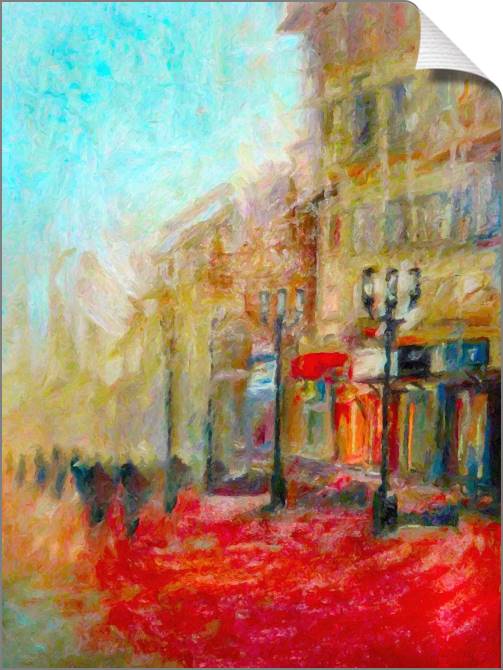 Картины на холсте City after the rain