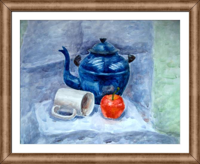 Картины в рамке, багете Still life with red Apple