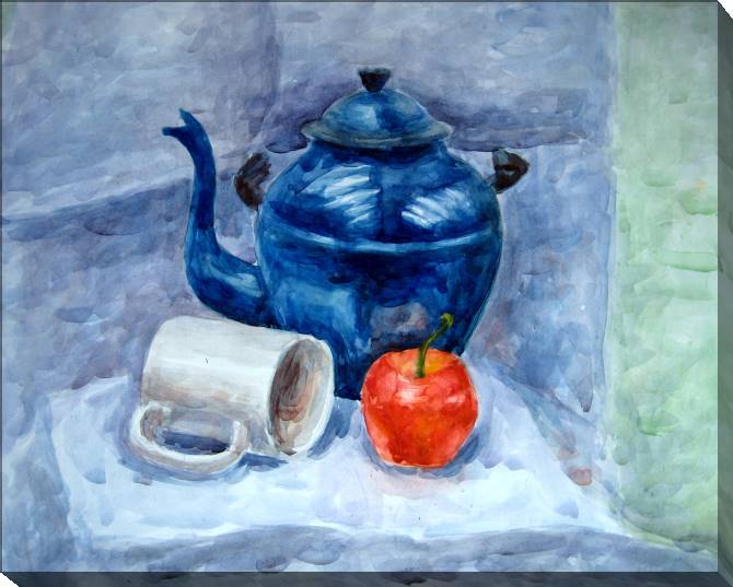 Картины на холсте Still life with red Apple
