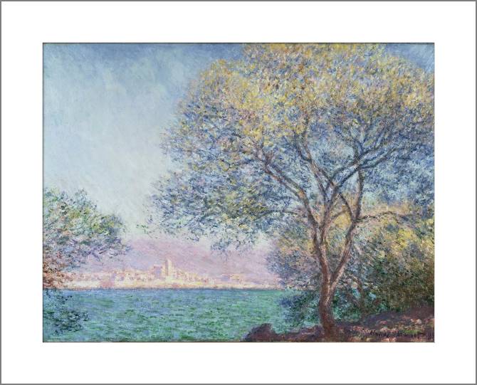 Купить и печать на заказ Картины, фото с паспарту Клод Моне Antibes in the Morning