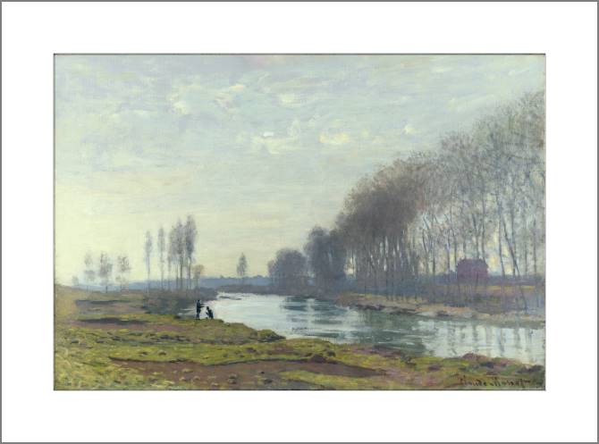 Купить и печать на заказ Картины, фото с паспарту Клод Моне The Small Arm of the Seine at Argenteuil