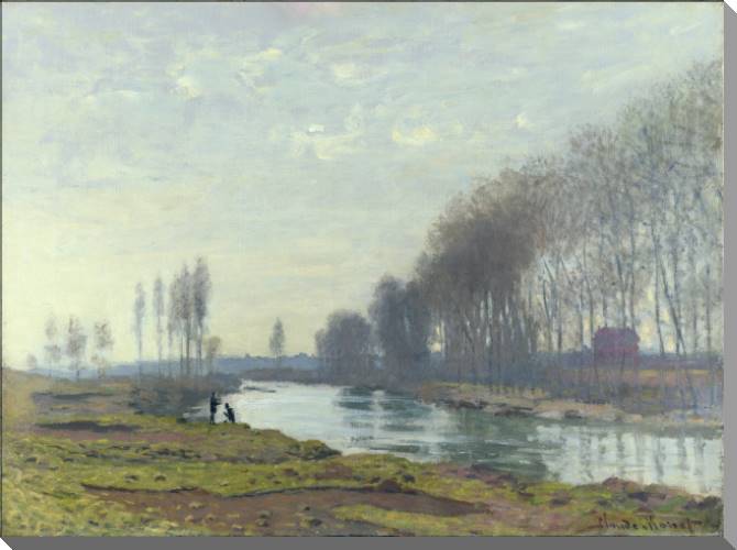 Купить и печать на заказ Картины на холсте Клод Моне The Small Arm of the Seine at Argenteuil