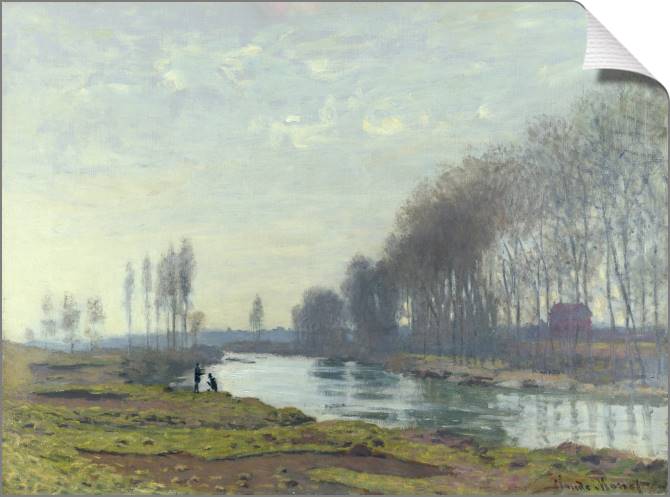 Купить и печать на заказ Картины на холсте Клод Моне The Small Arm of the Seine at Argenteuil