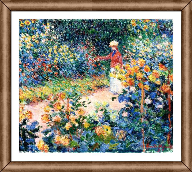 Картины в рамке, багете Claude Monet In the Garden