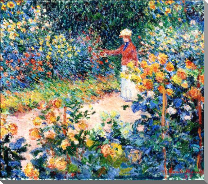 Купить и печать на заказ Картины на холсте Клод Моне In the Garden