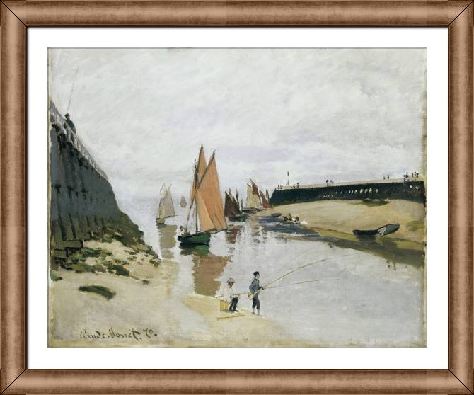 Картины в рамке, багете Claude Monet Entrance to the Port of Trouville
