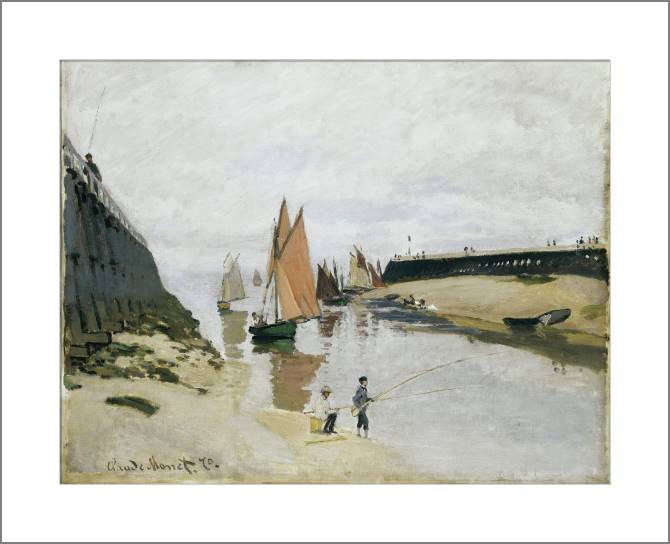 Купить и печать на заказ Картины, фото с паспарту Клод Моне Entrance to the Port of Trouville