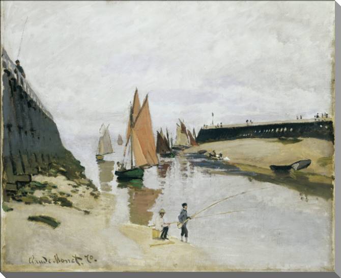 Купить и печать на заказ Картины на холсте Клод Моне Entrance to the Port of Trouville