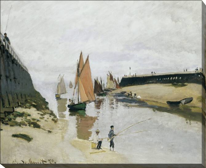Купить и печать на заказ Картины на холсте Клод Моне Entrance to the Port of Trouville
