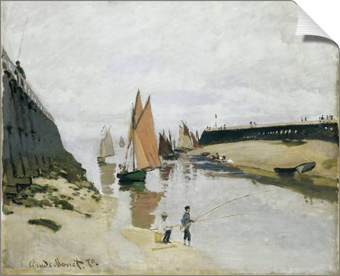 Купить и печать на заказ Картины на холсте Клод Моне Entrance to the Port of Trouville