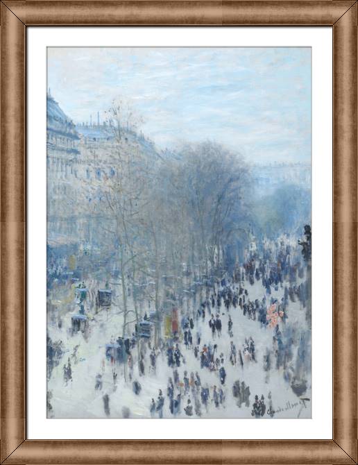 Картины в рамке, багете Claude Monet Boulevard des Capucines