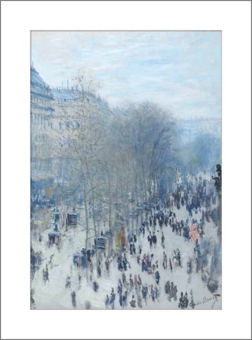 Купить и печать на заказ Картины, фото с паспарту Клод Моне Boulevard des Capucines