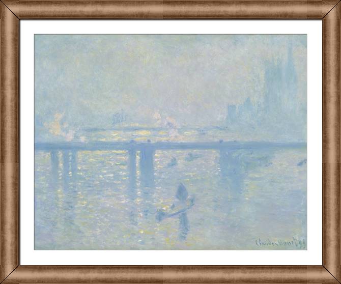 Картины в рамке, багете Claude Monet Charing Cross Bridge