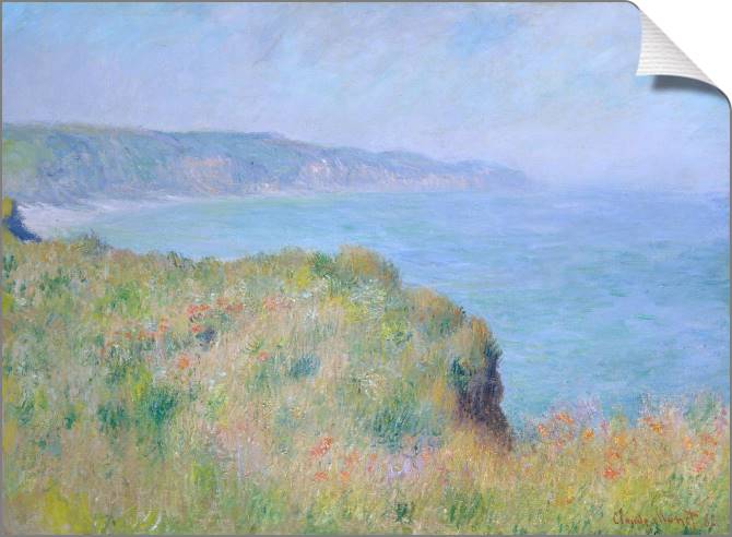 Купить и печать на заказ Картины на холсте Клод Моне Cliff near Pourville