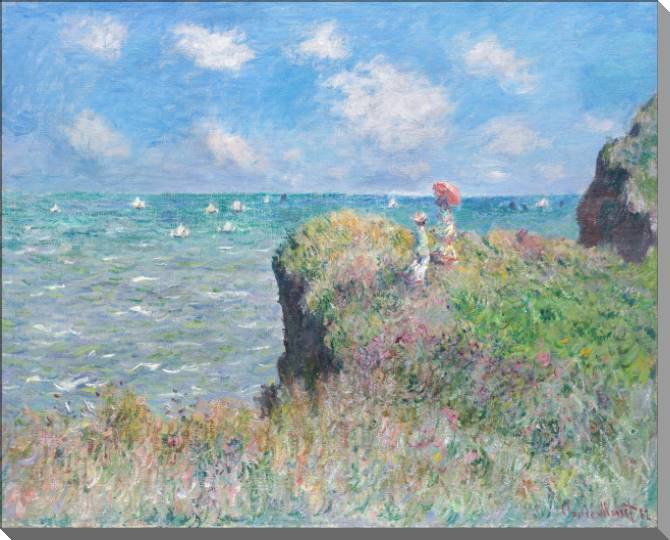 Купить и печать на заказ Картины на холсте Клод Моне Clifftop Walk at Pourville
