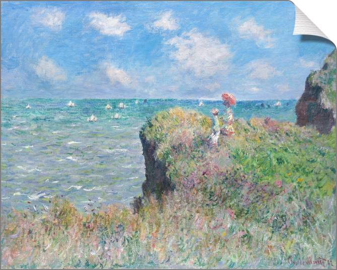 Купить и печать на заказ Картины на холсте Клод Моне Clifftop Walk at Pourville