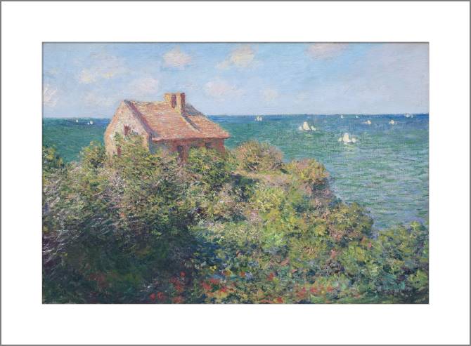 Купить и печать на заказ Картины, фото с паспарту Клод Моне Fisherman's Cottage at Varengeville