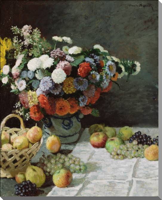 Купить и печать на заказ Картины на холсте Клод Моне Flowers and Fruit