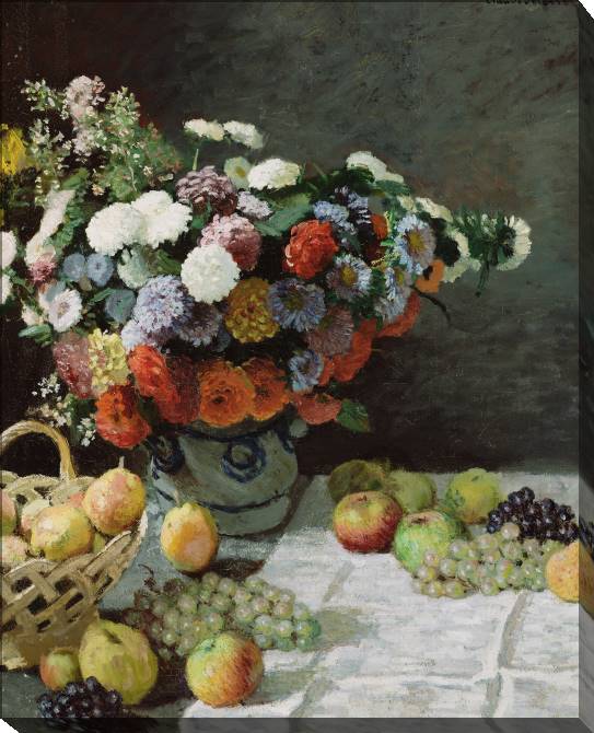Купить и печать на заказ Картины на холсте Клод Моне Flowers and Fruit