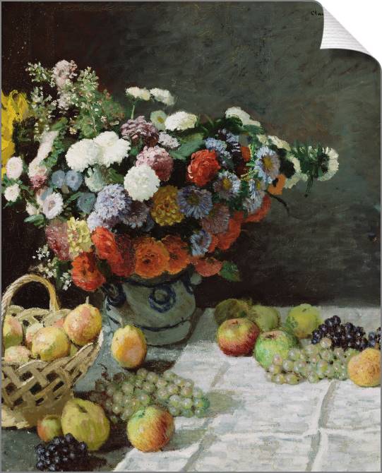 Купить и печать на заказ Картины на холсте Клод Моне Flowers and Fruit