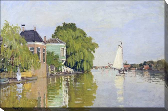 Картины на холсте Claude Monet Houses on the Achterzaan