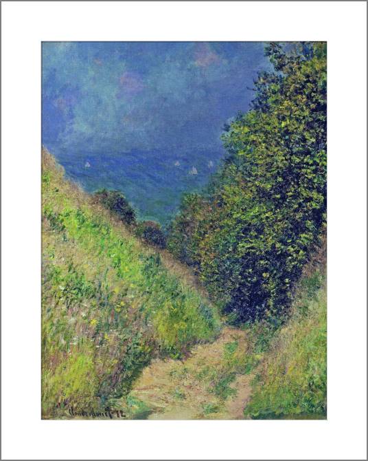 Купить и печать на заказ Картины, фото с паспарту Клод Моне Path at Pourville