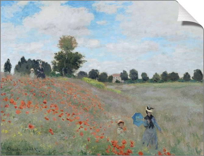 Купить и печать на заказ Картины на холсте Клод Моне Poppies Near Argenteuil