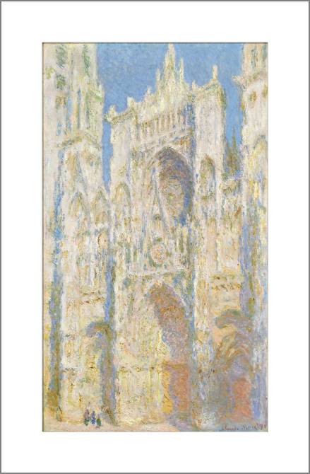 Купить и печать на заказ Картины, фото с паспарту Клод Моне Rouen Cathedral, West Facade, Sunlight