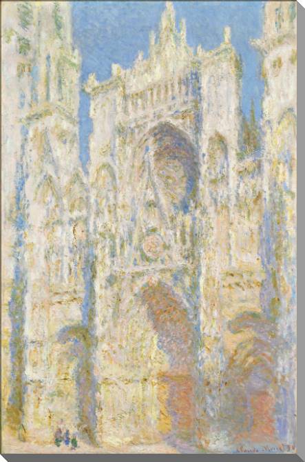Купить и печать на заказ Картины на холсте Клод Моне Rouen Cathedral, West Facade, Sunlight