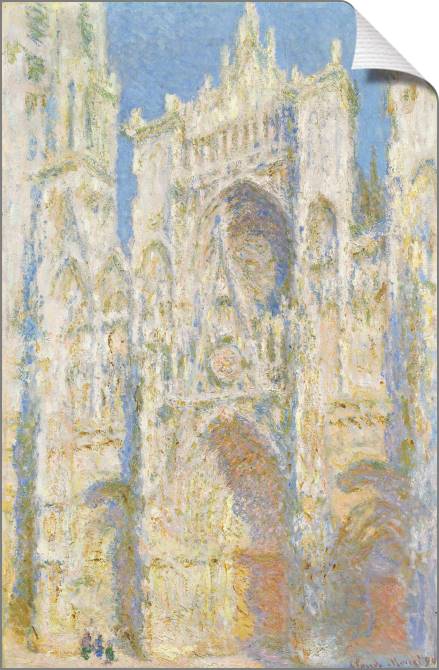 Купить и печать на заказ Картины на холсте Клод Моне Rouen Cathedral, West Facade, Sunlight