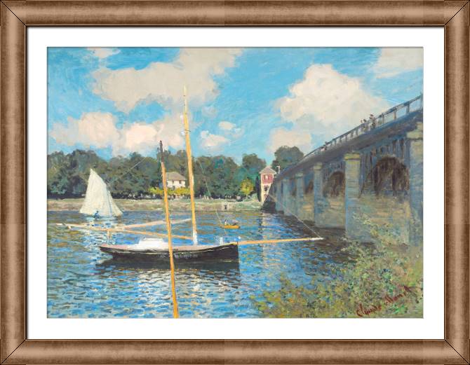 Картины в рамке, багете Claude Monet The Bridge at Argenteuil
