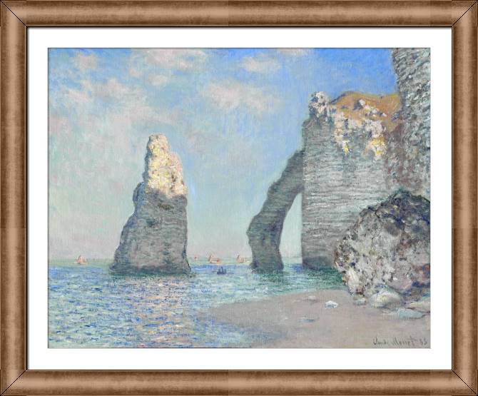 Картины в рамке, багете Claude Monet The Rock Needle and the Porte d Aval