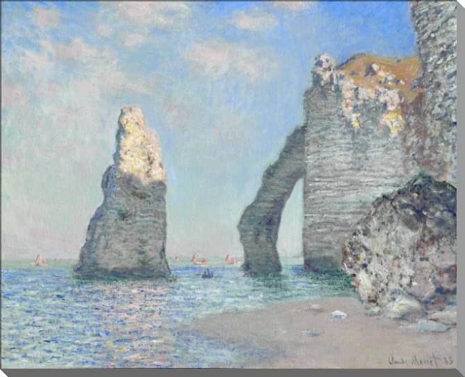 Купить и печать на заказ Картины на холсте Клод Моне The Rock Needle and the Porte d'Aval