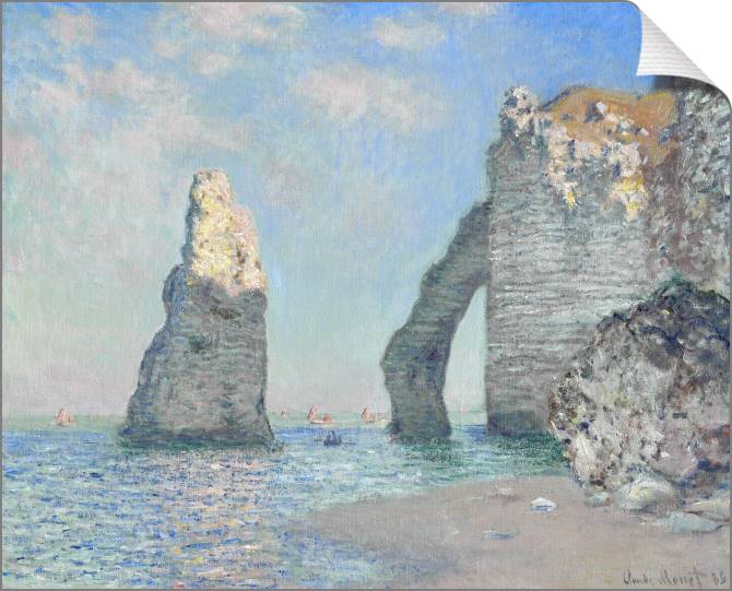 Купить и печать на заказ Картины на холсте Клод Моне The Rock Needle and the Porte d'Aval