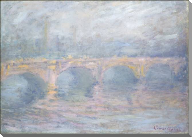Купить и печать на заказ Картины на холсте Клод Моне Waterloo Bridge at Sunset, Pink Effect