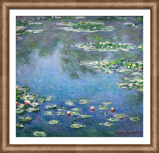 Картины в рамке, багете Claude Monet Water Lilies