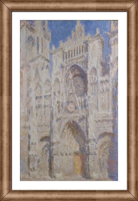 Картины в рамке, багете Claude Monet Rouen Cathedral, Portal in the Sun