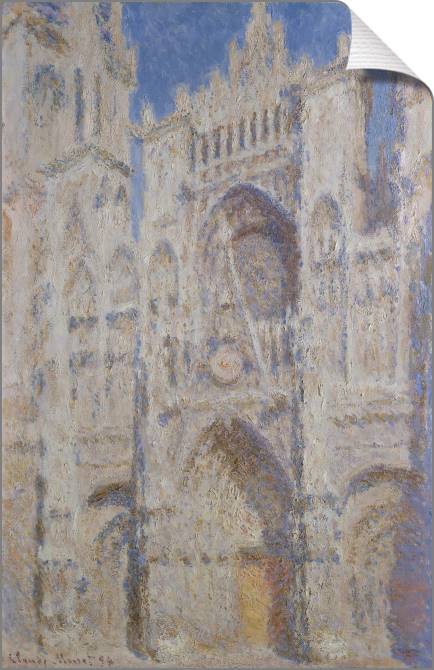 Купить и печать на заказ Картины на холсте Клод Моне Rouen  Cathedral, Portal in the Sun