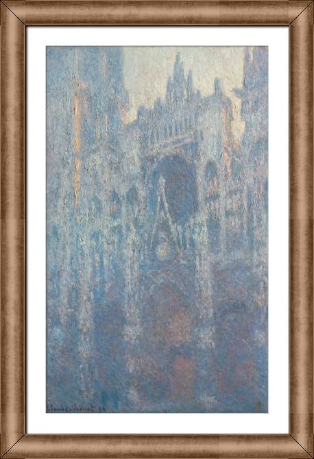 Картины в рамке, багете Claude Monet Rouen Cathedral, the Portal in Morning Light