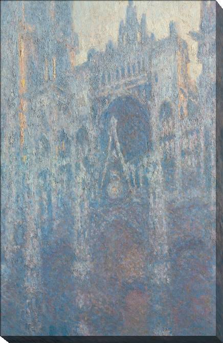 Купить и печать на заказ Картины на холсте Клод Моне Rouen Cathedral, the Portal in Morning Light