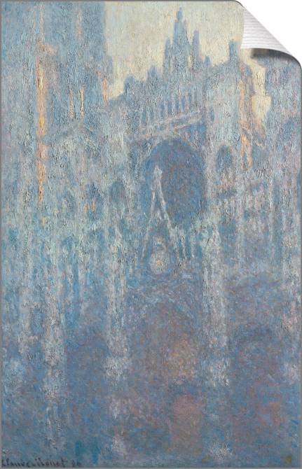 Купить и печать на заказ Картины на холсте Клод Моне Rouen Cathedral, the Portal in Morning Light