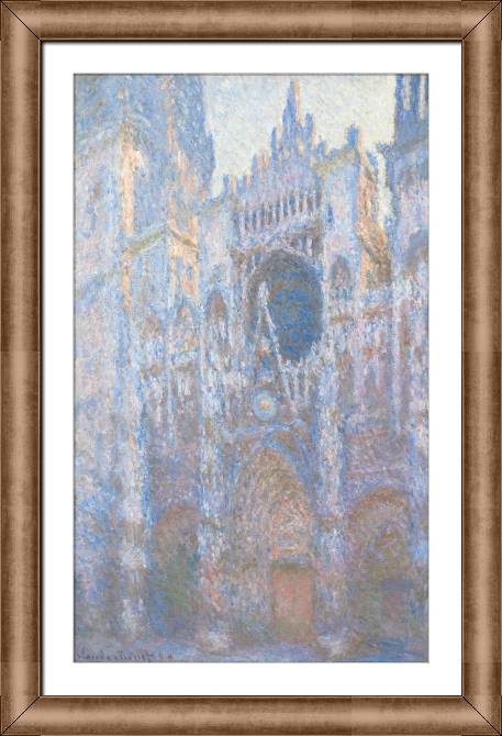 Картины в рамке, багете Claude Monet Rouen Cathedral, West Facade, Noon