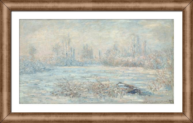 Картины в рамке, багете Claude Monet Frost near Vetheuil
